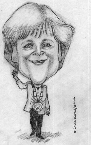 Cartoon: Angela Merkel (medium) by Lalo Flores tagged angela,merkel