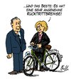 Cartoon: Angie Green (small) by Andreas Pfeifle tagged rücktritt,rücktrittbremse,kanzlerin,merkel,grün,fahrrad