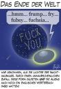 Cartoon: Das Ende der Welt... (small) by Andreas Pfeifle tagged ende,welt,alien,außerirdische,ufo,fuck,you