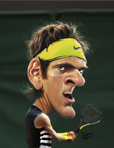 Cartoon: Juan Martin Del Potro (medium) by rocksaw tagged juan,martin,del,potro