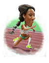 Cartoon: patricia mamona (small) by rocksaw tagged portuguese,athlete