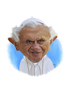 Cartoon: Pope Benedict XVI (small) by rocksaw tagged pope,benedict,xvi