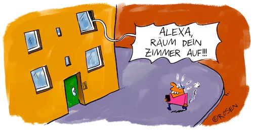 Cartoon: Alexa (medium) by Holga Rosen tagged alexa,vorname,alexa,vorname