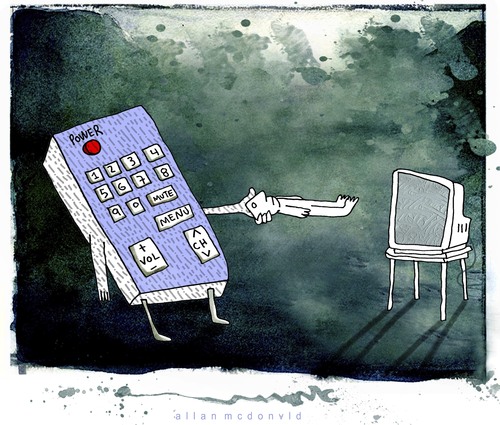 Cartoon: tv (medium) by allan mcdonald tagged television