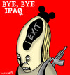 Cartoon: bye bye (small) by allan mcdonald tagged guerra