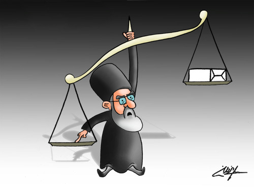 Cartoon: khamenei 04 (medium) by hossein yazdani tagged vote,khameni,iran