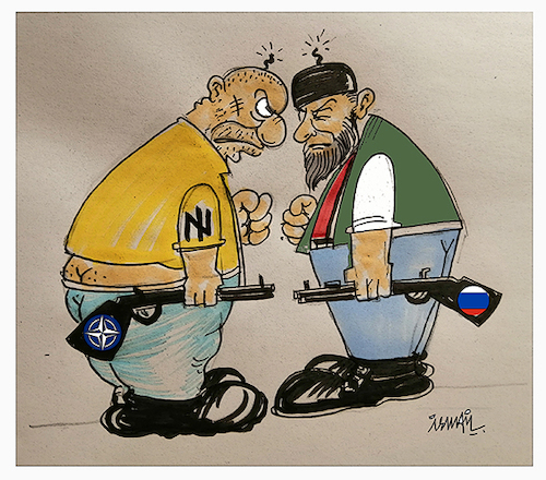 Cartoon: Armed militias (medium) by ismail dogan tagged ukraine,war