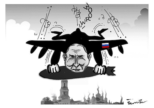 Cartoon: Attack on Kyiv (medium) by ismail dogan tagged putin,attack