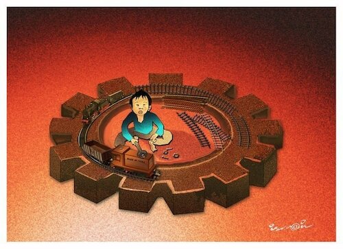 Cartoon: Childrens Day (medium) by ismail dogan tagged childrens,day
