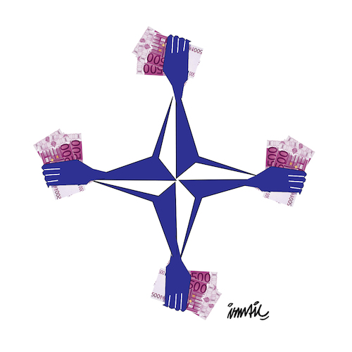 Cartoon: Corruption in NATO (medium) by ismail dogan tagged nato
