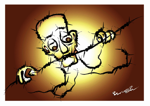 Cartoon: DETENU (medium) by ismail dogan tagged tutuklu