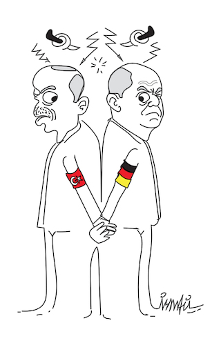 Cartoon: Erdogan is in Berlin (medium) by ismail dogan tagged erdogan