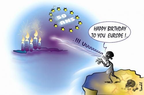 Cartoon: EU 50 YEARS (medium) by ismail dogan tagged eu