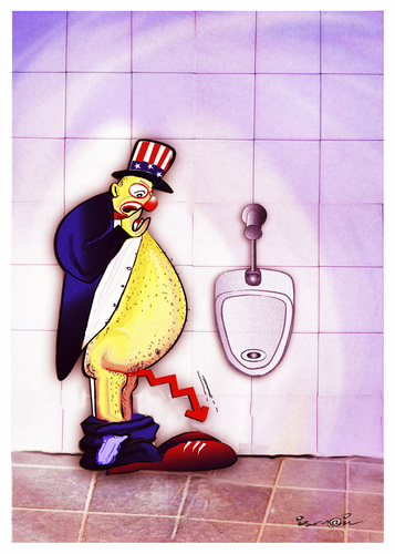 Cartoon: FALLING !... (medium) by ismail dogan tagged crisis
