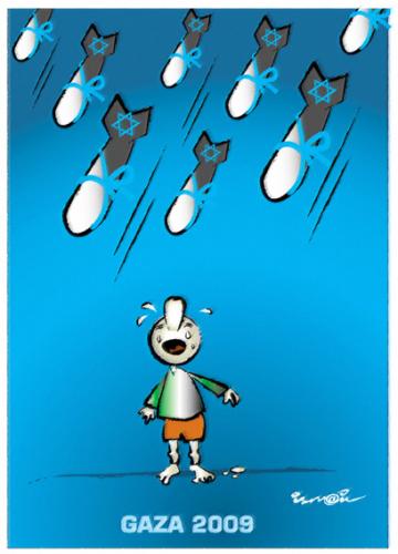 Cartoon: GAZA 2009 (medium) by ismail dogan tagged gaza
