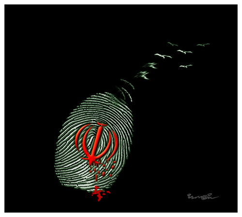 Cartoon: IRANIAN RESISTANCE!... (medium) by ismail dogan tagged iranian,resistance