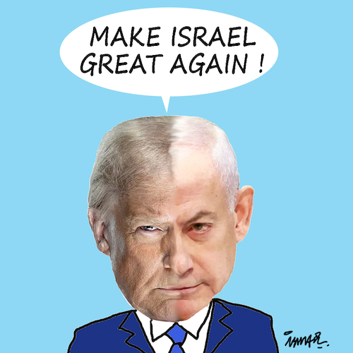 Cartoon: MIGA (medium) by ismail dogan tagged trump,netanyahou