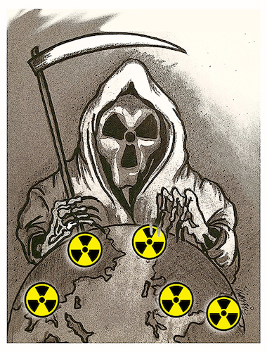 Cartoon: Nuclear danger (medium) by ismail dogan tagged nuclear
