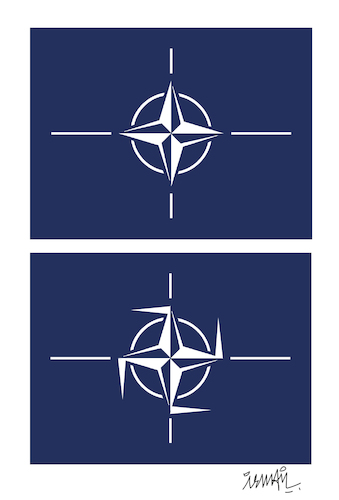 Cartoon: OTAN (medium) by ismail dogan tagged otan