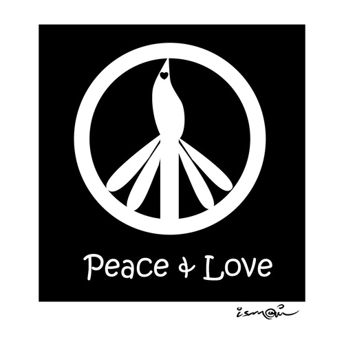 Cartoon: Peace  and love .. (medium) by ismail dogan tagged peace
