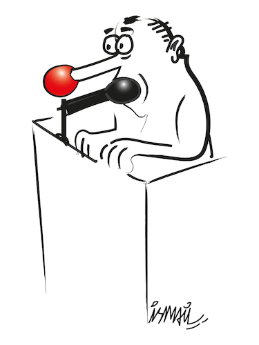 Cartoon: speech (medium) by ismail dogan tagged politician