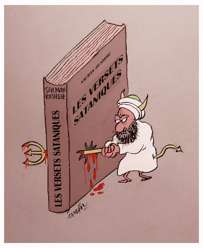 Cartoon: The Satanic Verses (medium) by ismail dogan tagged salman,rushdie