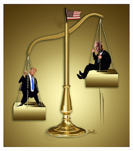 Cartoon: Trump justice (medium) by ismail dogan tagged us,election,2020