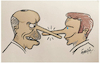 Cartoon: Erdogan and Macron (small) by ismail dogan tagged nato,summit,2022