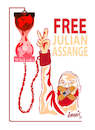 Cartoon: Julian Assange (small) by ismail dogan tagged wikileaks