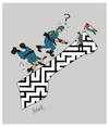 Cartoon: The Gaza Labyrinth (small) by ismail dogan tagged gaza