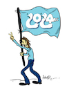 Cartoon: Victory (small) by ismail dogan tagged new,year,2024
