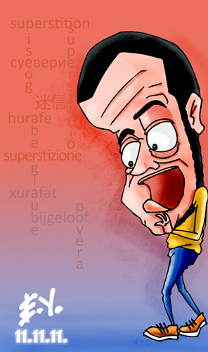 Cartoon: superstition (medium) by emre yilmaz tagged superstition