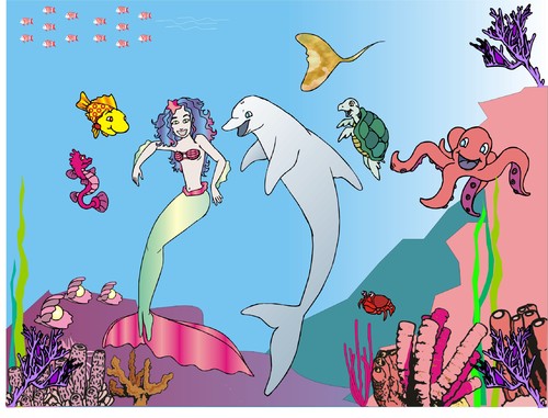 Cartoon: Under water (medium) by shiraz786 tagged fantasy,cartoon,animals