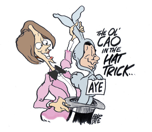 Cartoon: and for my next trick (medium) by barbeefish tagged showtime