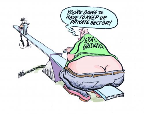 Cartoon: BIG GOVERNMENT (medium) by barbeefish tagged bigger