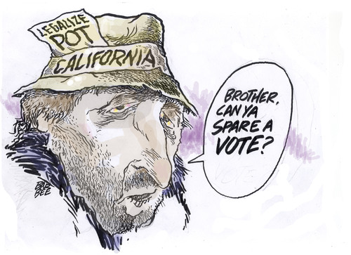 Cartoon: cash crop (medium) by barbeefish tagged california