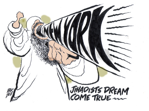 Cartoon: circus in town (medium) by barbeefish tagged jihad