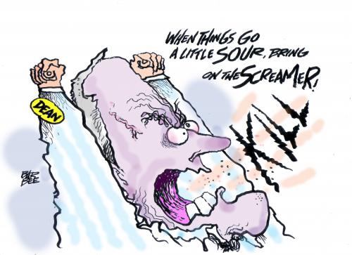 Cartoon: Dean is back to HELP (medium) by barbeefish tagged howard,dean