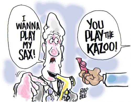 Cartoon: KAZOO SAX (medium) by barbeefish tagged clinton