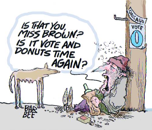 Cartoon: more vote gettin (medium) by barbeefish tagged dems,delight
