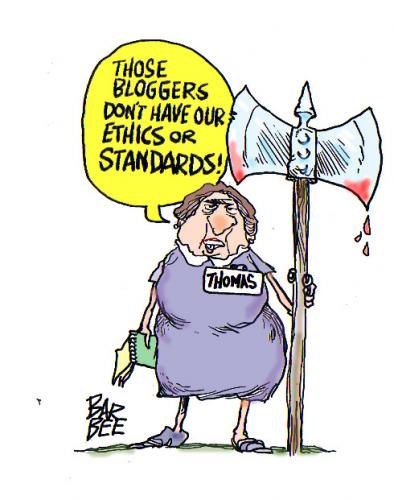 Cartoon: political (medium) by barbeefish tagged helen,thomas,