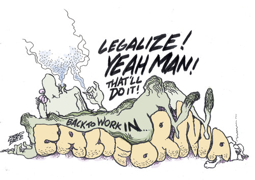 Cartoon: pot (medium) by barbeefish tagged legal