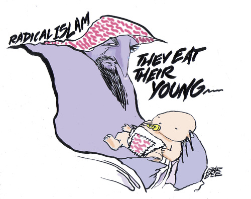 Cartoon: pure evil (medium) by barbeefish tagged radical