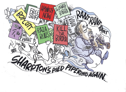 Cartoon: RANTING (medium) by barbeefish tagged sharpton