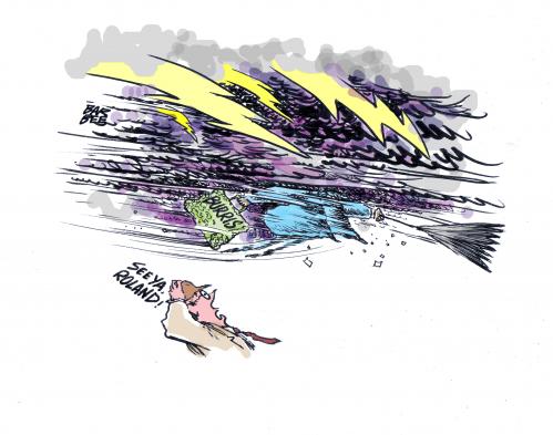 Cartoon: ROLAND BURRIS (medium) by barbeefish tagged adios