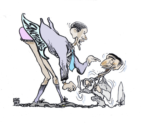 Cartoon: sanctions (medium) by barbeefish tagged iran