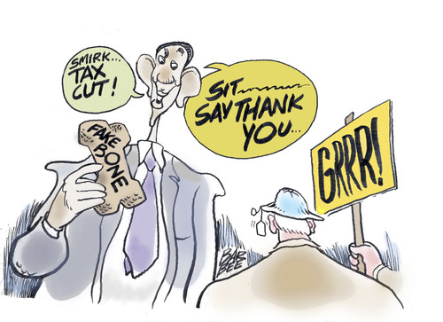 Cartoon: scolding (medium) by barbeefish tagged obama