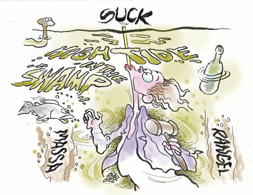 Cartoon: swamp (medium) by barbeefish tagged speaker