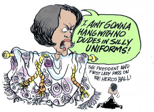 Cartoon: the HEROS BALL (medium) by barbeefish tagged the,obamas
