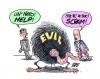 Cartoon: EVIL (small) by barbeefish tagged obama mccain